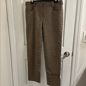 MAGASCHONI Collection 100% Wool Tweed Pants Fully Lined Ferraud Sz 6 Small Flaw